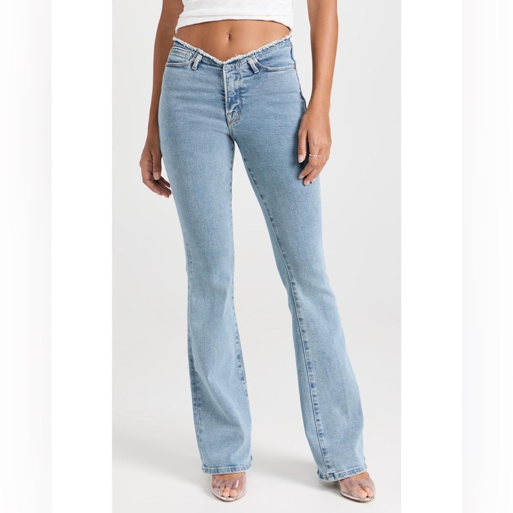 Good American Light Blue Flare Jeans